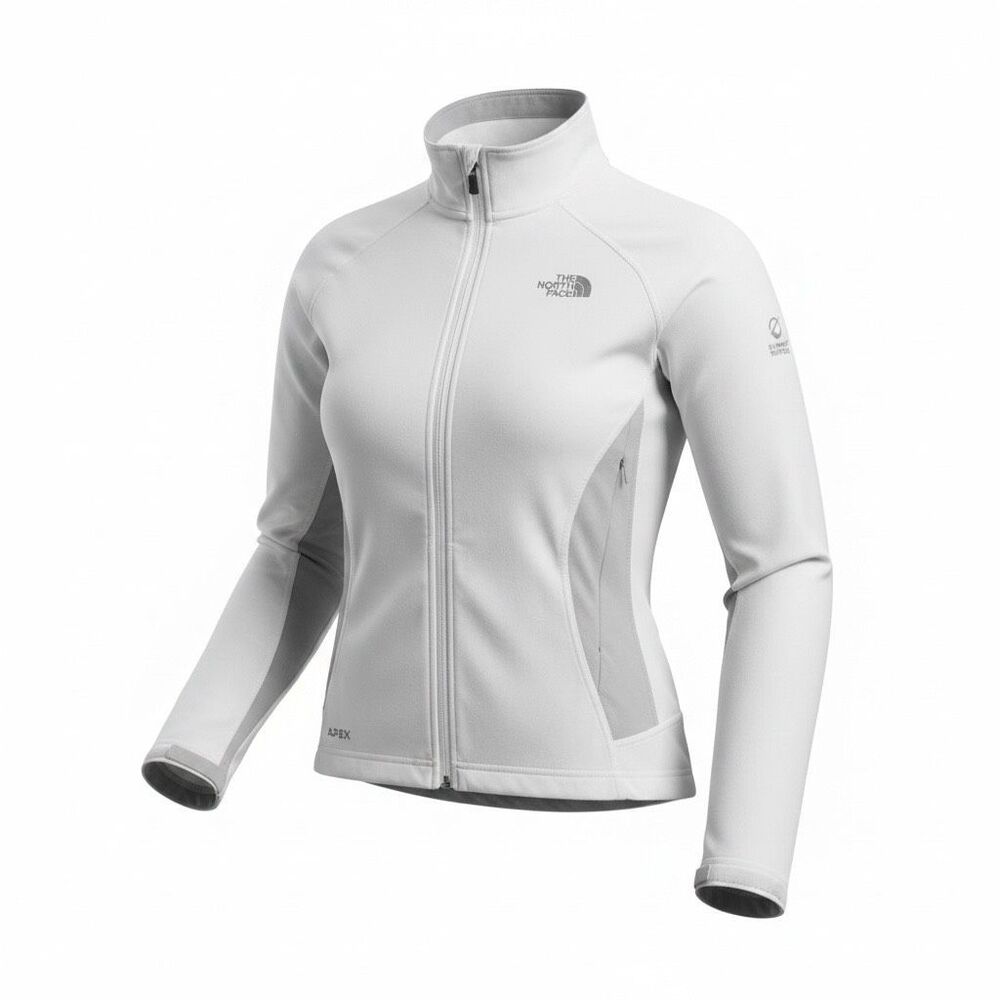 The North Face Flight Series Women Cream Jacket Size L Athletic Pockets Zipper - Picture 1 of 16